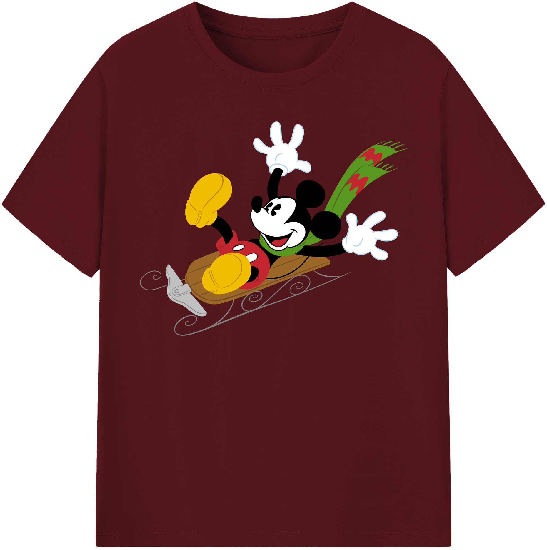 （画像用） ミッキーマウス Mickey Mouse 綿100％半袖Tシャツ（フロントプリント）